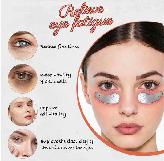 Wireless electric EMS micro current eye care massager, eye LED red light sticker, beauty instrument, eye massage equip