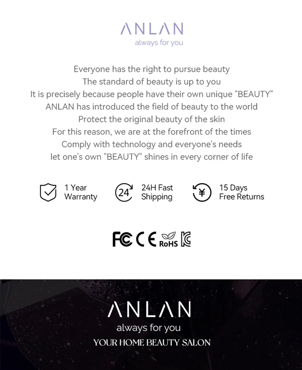 ANLAN Dual Polar Neck Beauty Device with 24K Gold Anti-aging Remove Double Chin Facial Lifting 5 Color LED Warm Facial Massager