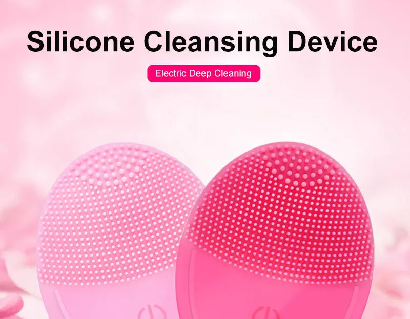 Nano Ionic Facial vaporizer Hot Face Steamer Blackhead Remover Vacuum Skin Scrubber Silicone Face Cleaning Brush Skin Care Set