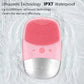 Square Electric Facial Cleansing Brush Silicone Rechargeable Introducer Beauty Device Ultrasonic Face Cleaning Massage Tool