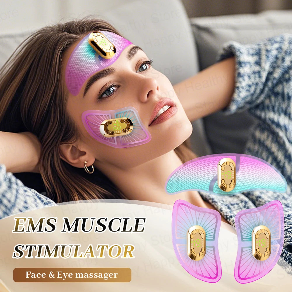 EMS Eye Face Massager Microcurrent Eye Care Device Facial Lifting Massage Reduce Dark Circles Eye Swelling Anti-Wrinkle
