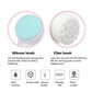 3D Double Silicone Facial Cleansing Brush Manual Massage Facial Brush Soft Bristles Exfoliator Double Sided Face Wash Brush