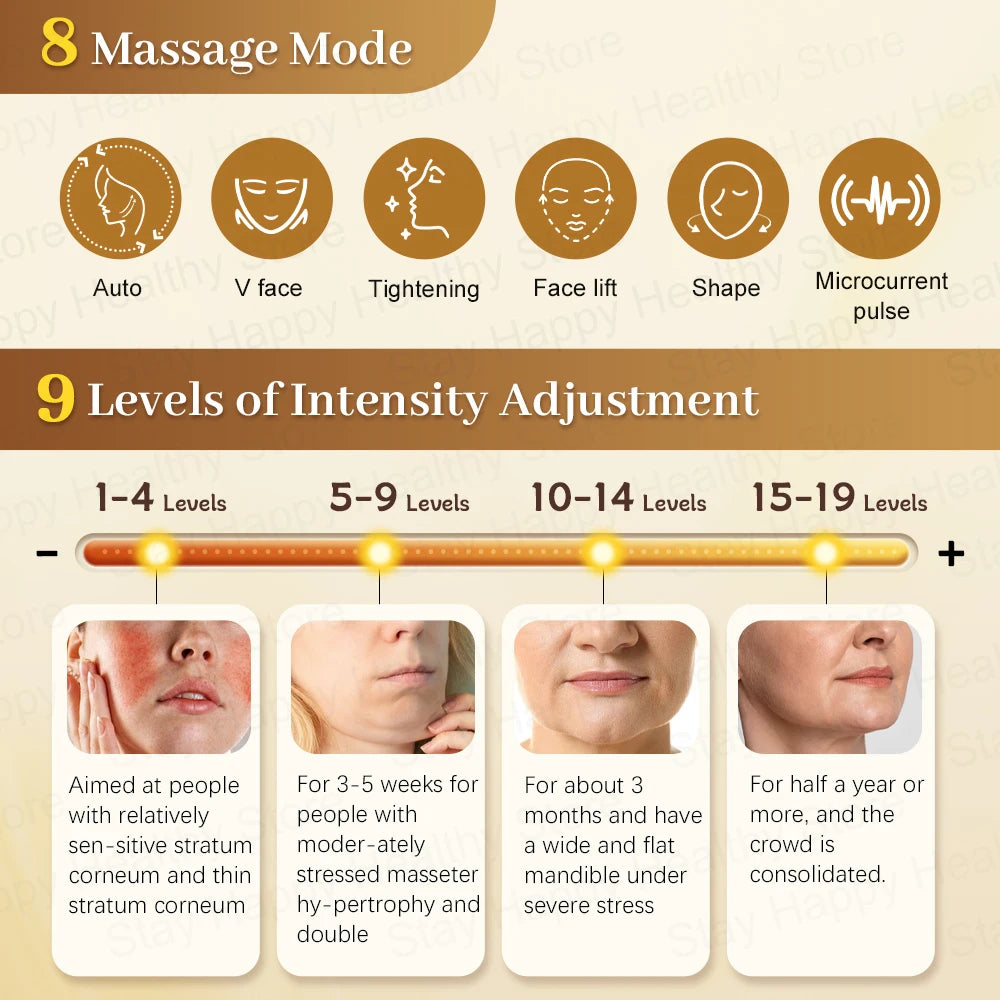 EMS Eye Face Massager Microcurrent Eye Care Device Facial Lifting Massage Reduce Dark Circles Eye Swelling Anti-Wrinkle