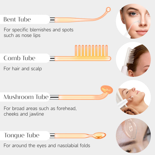 DARSONVAL High Frequency Electrode Wand Machine Neon Electrotherapy Glass Tube Acne Spot Wrinkles Remover Beauty Facial Care