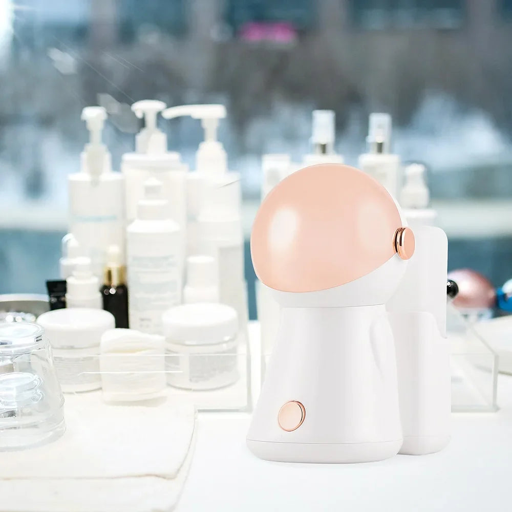 380ml Face Steamer Nano Spray Ionic Nebulizer Facial Vaporizer Hot Mist Hot Compress Skin Moisturizer Sprayer For Face Sauna SPA