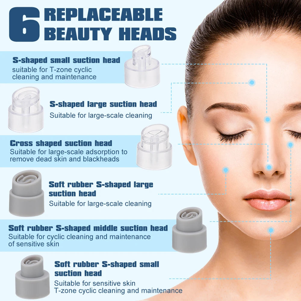 Electric Bubble Blackhead Remover Vacuum Suction Pore Cleaner Spot Acne Pimple Black Head Extractor Facial Cleaning Tools