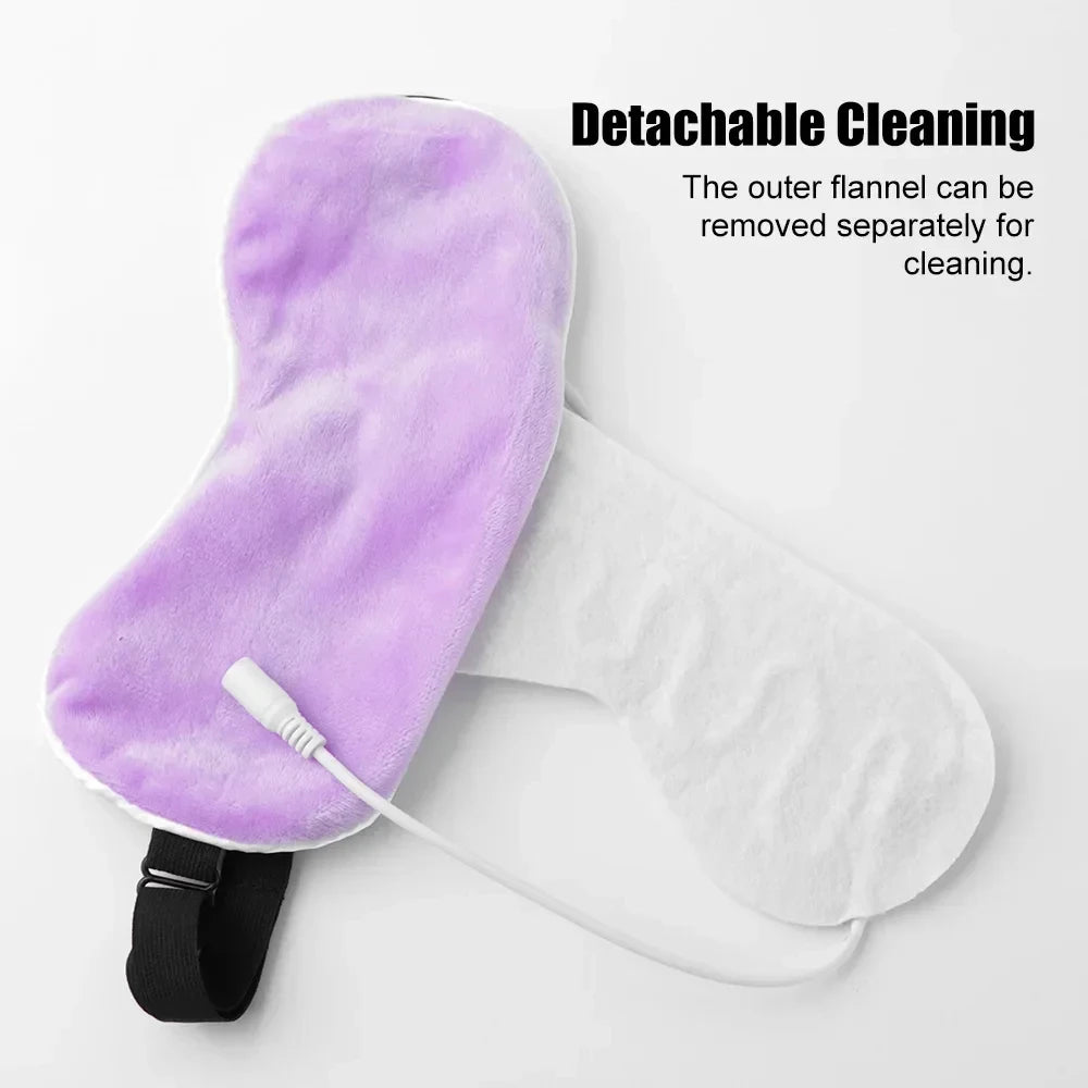USB Heated Eye Mask for Dry Eyes & Sleep – Warm Compress with Constant Temperature,  Dark Circles & Puffiness Heated Eye Mask