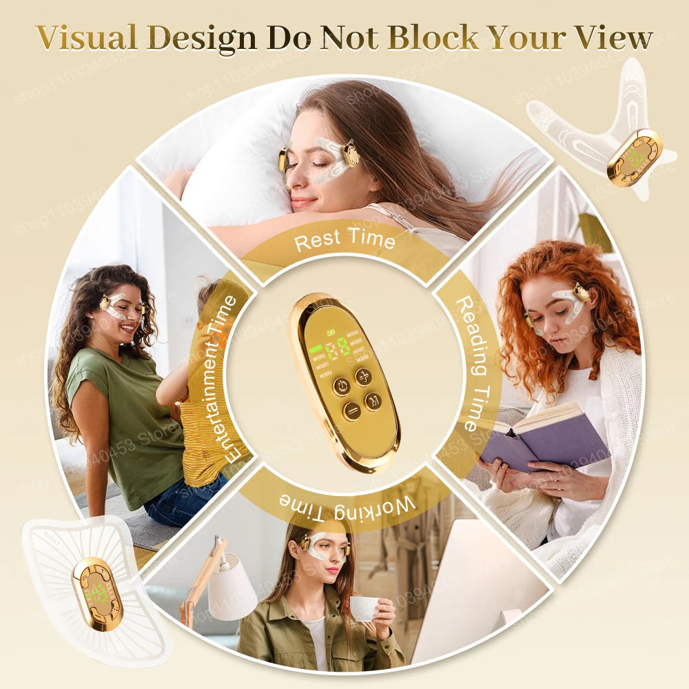 EMS Eye Care Device Face Beauty Massage Muscle Stimulator Facial Lifting Forehead Anti-Wrinkle Reduce Dark Circles Eyes Swelling
