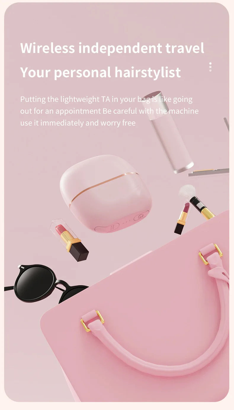 2026 New Mini Straightener Rechargeable Portable Hair Straightener Brush Anti-Scald Shell Cordless USB Charging Straighteners