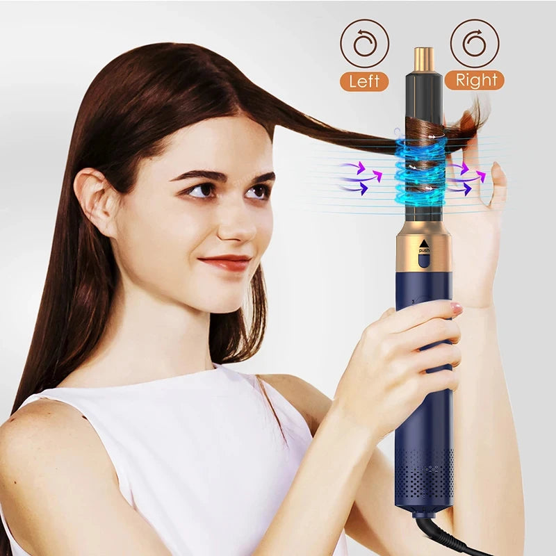 5 In 1 Hair Dryer And Styler Kit With Professional Hot Air Brush Curling Iron Hair Straightener For Curling And Straightening