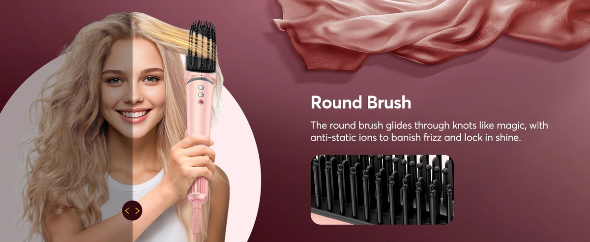 5 in 1 Air Wrap Hair Styler Frizz-Free Auto Wrap Curler, High-Speed Hair Dryer, Straightening & & Blow Dryer Brush for Styling