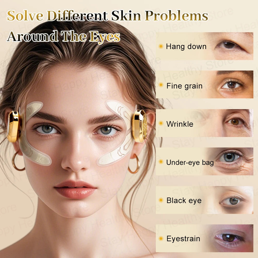 EMS Eye Face Massager Microcurrent Eye Care Device Facial Lifting Massage Reduce Dark Circles Eye Swelling Anti-Wrinkle