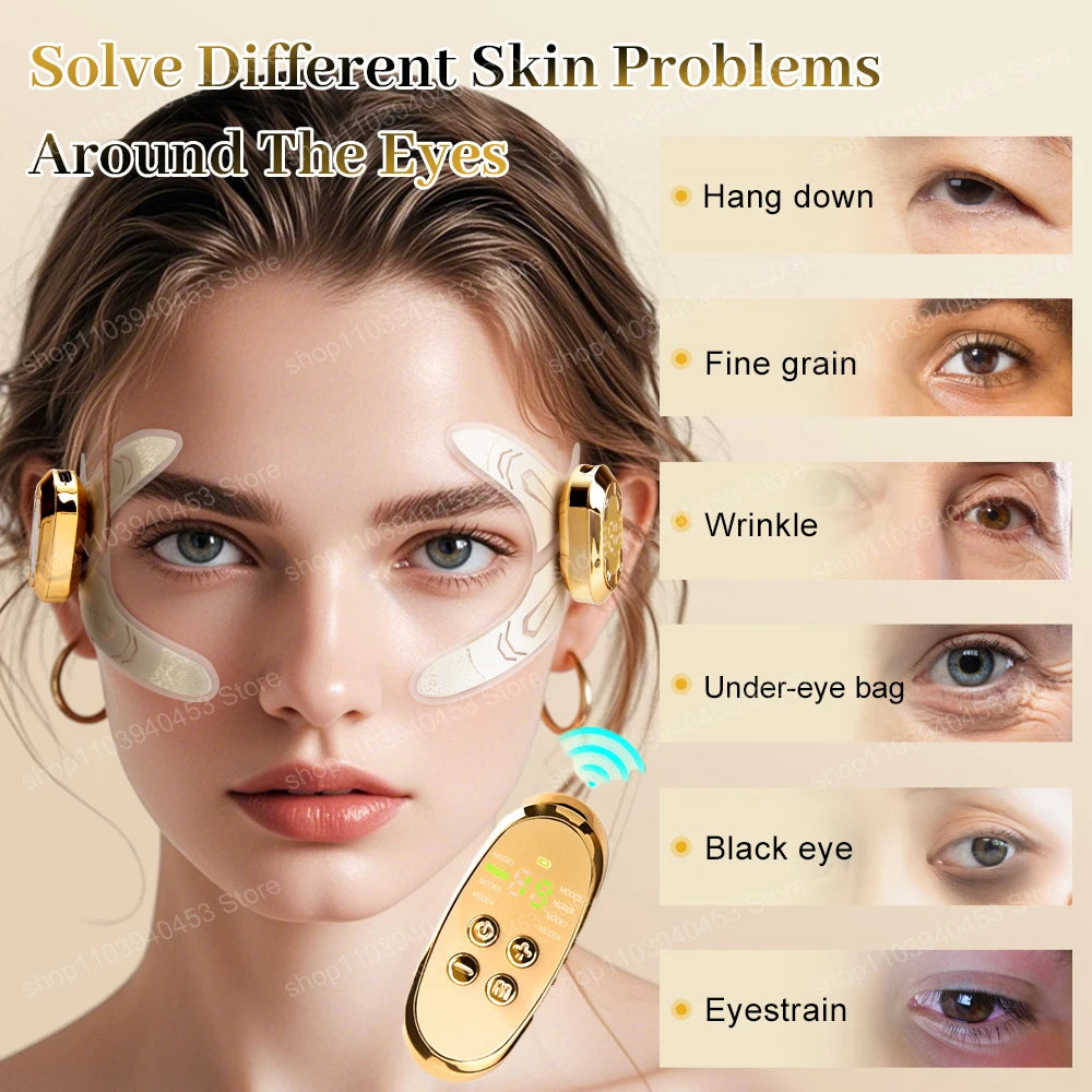 EMS Eye Care Device Face Beauty Massage Muscle Stimulator Facial Lifting Forehead Anti-Wrinkle Reduce Dark Circles Eyes Swelling
