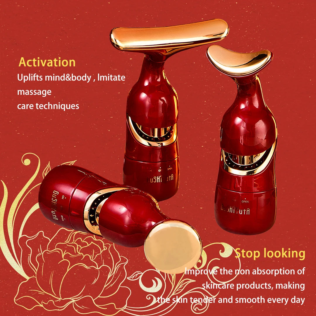 3 In 1 Face Massager Neck Facial Eye Massage Introducer Microcurrent Skin Rejuvenation Anti Aging Beauty Device BEAUTY TOOLS
