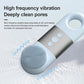 Hot Cold Facial Cleansing Brush Waterproof Face Scrubber Device Rechargeable Face Brush Electric Silicone Face Exfoliating Tool