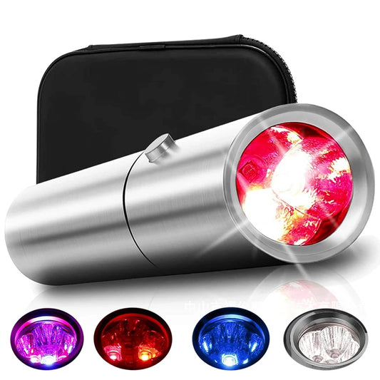 Blue & Red Light Therapy Device with 5 Wavelengths Near Infrared 900nm Light Therapy for Body Relief Acne Treatment Skin Health
