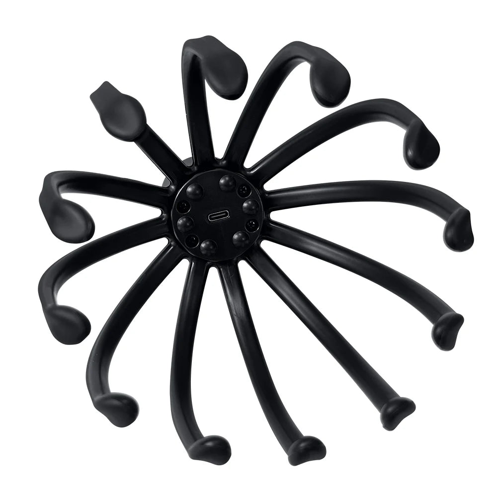 Electric Octopus Claw Scalp Massager Hands-free 3 Level Head Massage LED Red Light 3D Wirelss Head Scratcher Massage Health Care