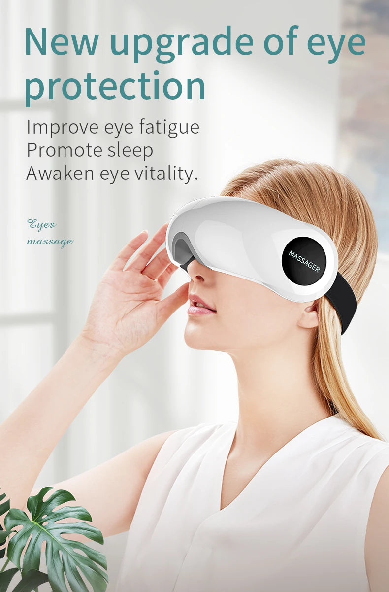 Smart Airbag Vibration Eye Massager Heating Bluetooth Music Eye Care Instrumen Hot Compress Relieves Fatigue And Dark Circles