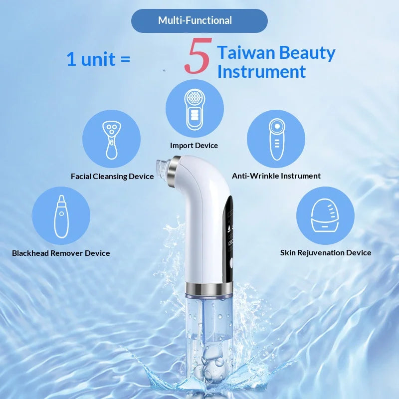 Black Pore Vacuum Remover Electric Micro Bubble Cleanser USB Recharge Beauty Device Skin Care Instrument Tool