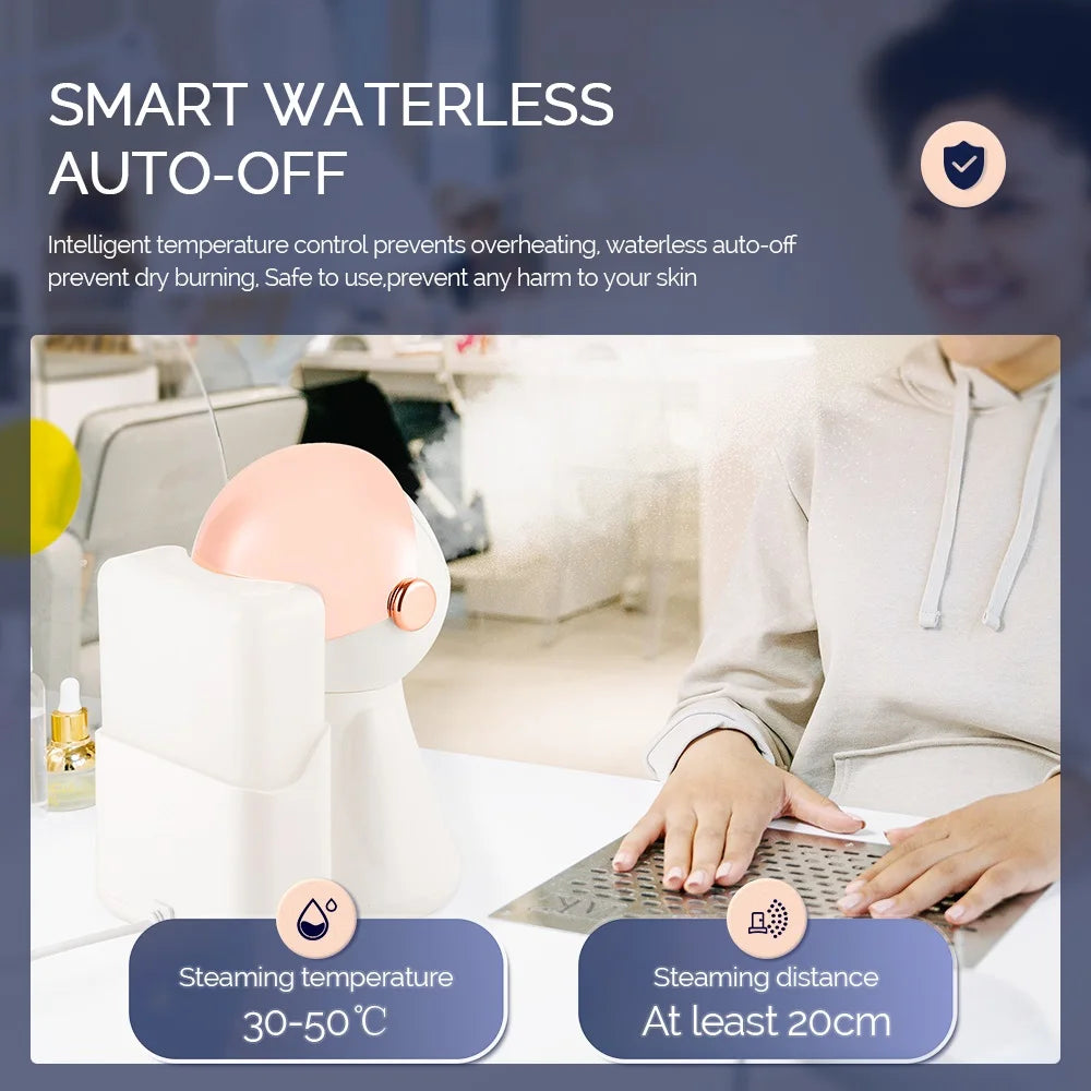 380ml Face Steamer Nano Spray Ionic Nebulizer Facial Vaporizer Hot Mist Hot Compress Skin Moisturizer Sprayer For Face Sauna SPA