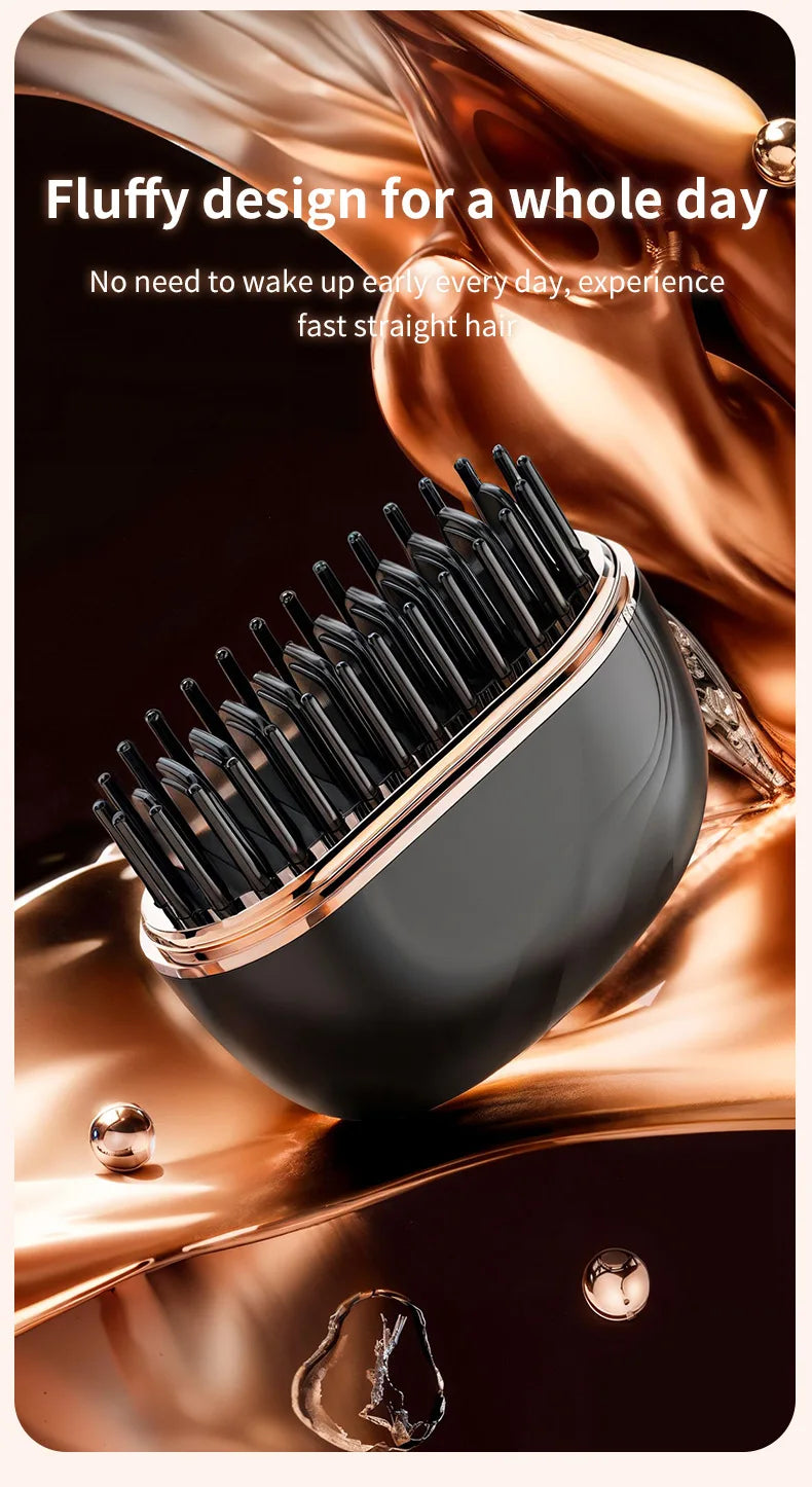 2026 New Mini Straightener Rechargeable Portable Hair Straightener Brush Anti-Scald Shell Cordless USB Charging Straighteners