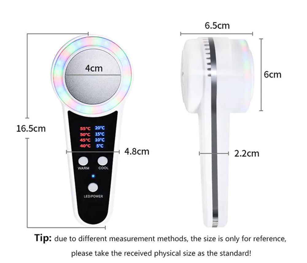 Cryotherapy Face Care Device Hot Cold Hammer Blue Photon Acne Treatment Facial Massager Skin Lifting Rejuvenation Beauty Machine
