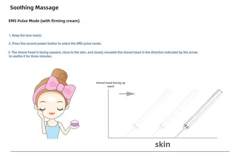 Ultrasonic Skin Scrubber Electric Facial Cleansing Pore Deep Cleanser Acne Blackhead Remover Peeling Shovel Device BeautyMachine