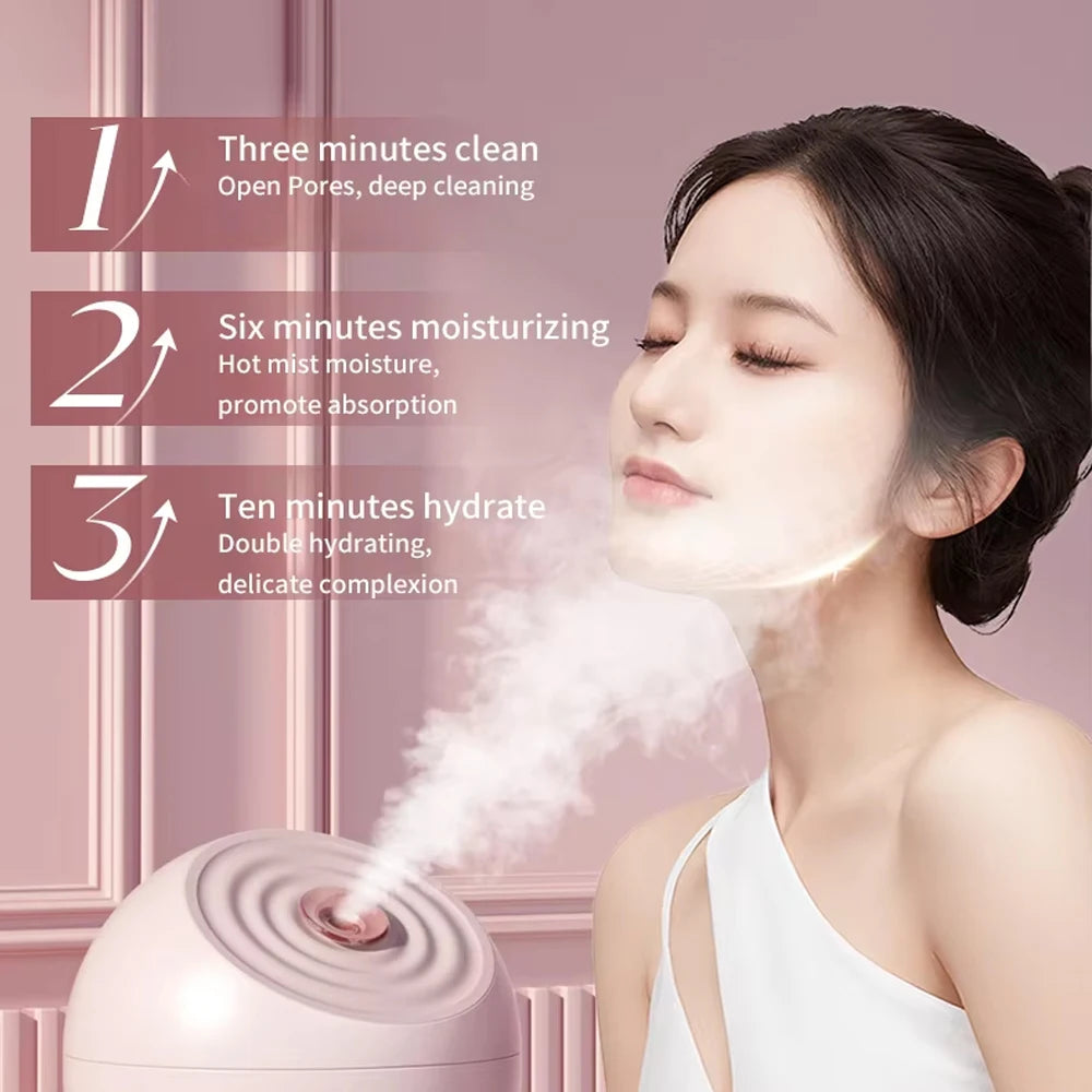 Facial Steamer Nano Ionic Face Hydrating Steam Sprayer Warm Mist Steamer or Home Sauna SPA Humidifier Machine Deep Hydration