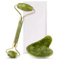 Natural quartz jade roller facial massager with guasha board Green Pink black kits for face neck roller massage
