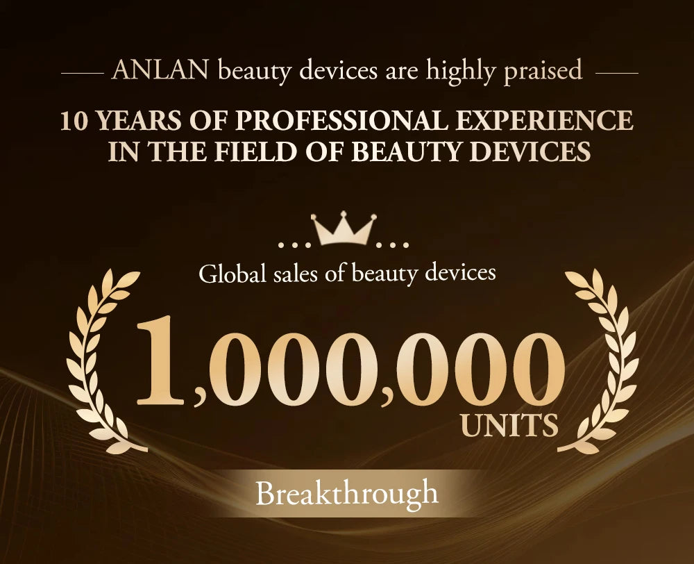 ANLAN Dual Polar Neck Beauty Device with 24K Gold Anti-aging Remove Double Chin Facial Lifting 5 Color LED Warm Facial Massager