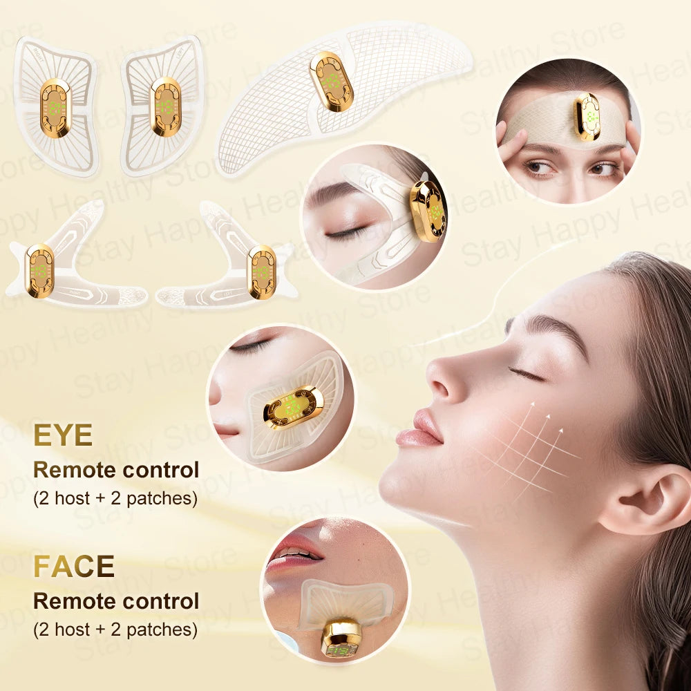 EMS Eye Face Massager Microcurrent Eye Care Device Facial Lifting Massage Reduce Dark Circles Eye Swelling Anti-Wrinkle
