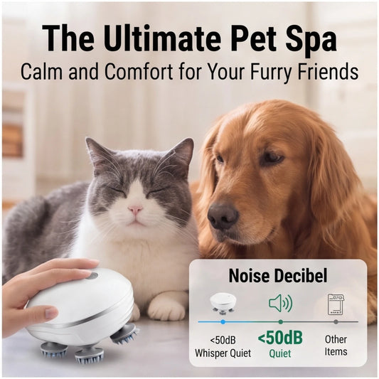 2-in-1 Electric Scalp Cleaner & Pet Massager – Deep Vibration Brush for Hair Wash & Pet Relaxation, Rechargeable & Easy to Clean