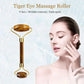 Rose Quartz Natural Jade Roller Massager Guasha Set Obsidian Amethyst Gouache Scraper Facial Lifting Massage Tools With Gift Box