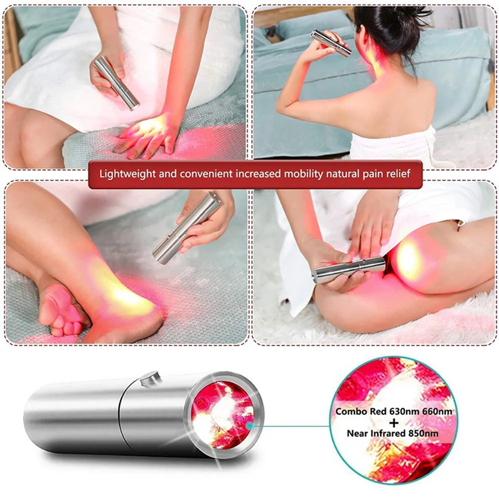 Blue & Red Light Therapy Device with 5 Wavelengths Near Infrared 900nm Light Therapy for Body Relief Acne Treatment Skin Health