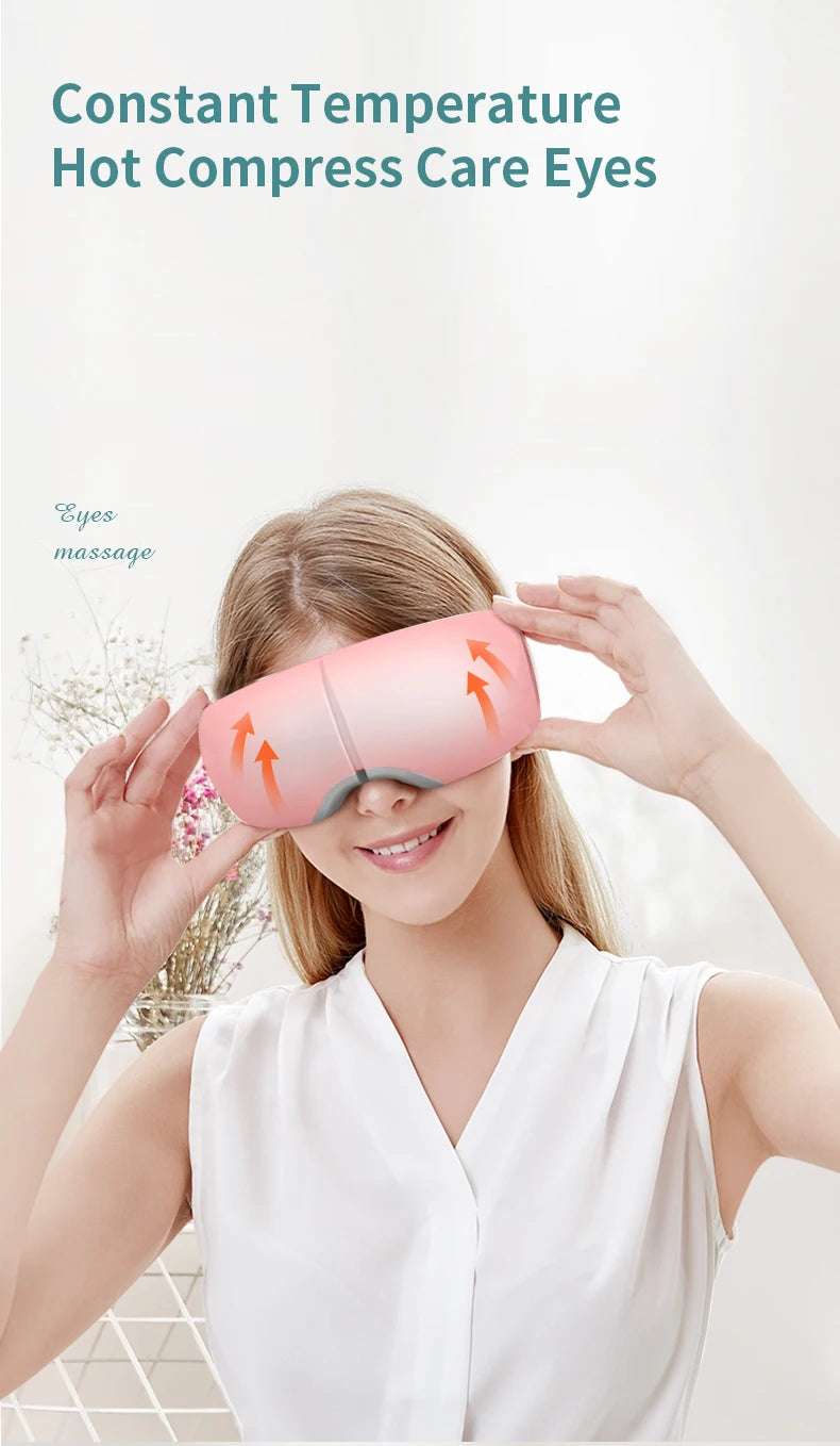 Smart Airbag Vibration Eye Massager Heating Bluetooth Music Eye Care Instrumen Hot Compress Relieves Fatigue And Dark Circles