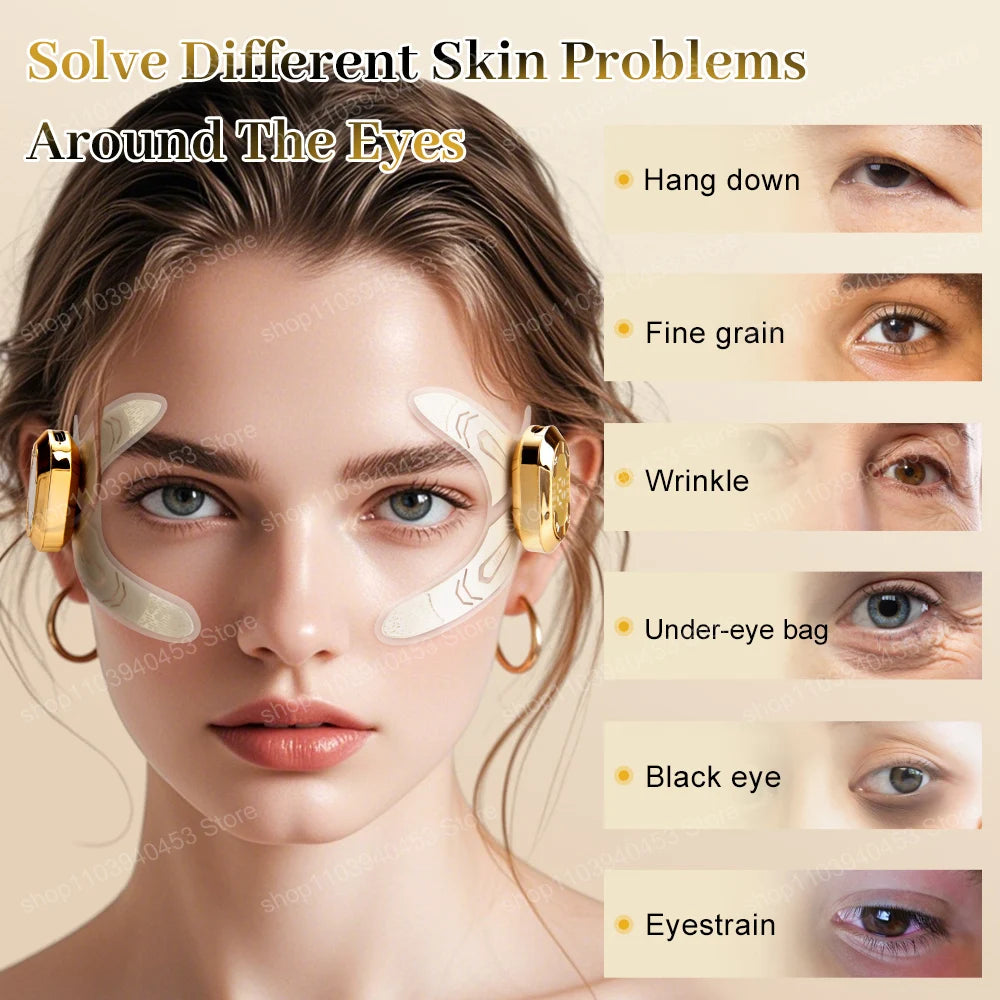 EMS Eye Care Device Face Beauty Massage Muscle Stimulator Facial Lifting Forehead Anti-Wrinkle Reduce Dark Circles Eyes Swelling