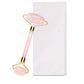 Natural quartz jade roller facial massager with guasha board Green Pink black kits for face neck roller massage