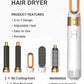 5 In 1 Hair Dryer And Styler Kit With Professional Hot Air Brush Curling Iron Hair Straightener For Curling And Straightening
