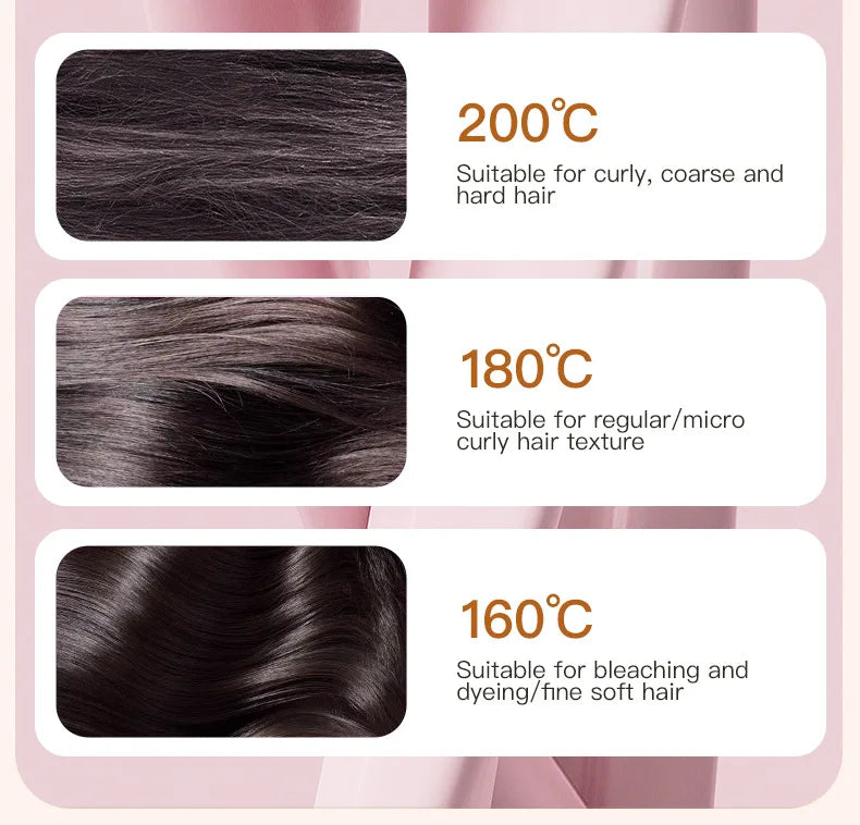 2026 New Mini Straightener Rechargeable Portable Hair Straightener Brush Anti-Scald Shell Cordless USB Charging Straighteners