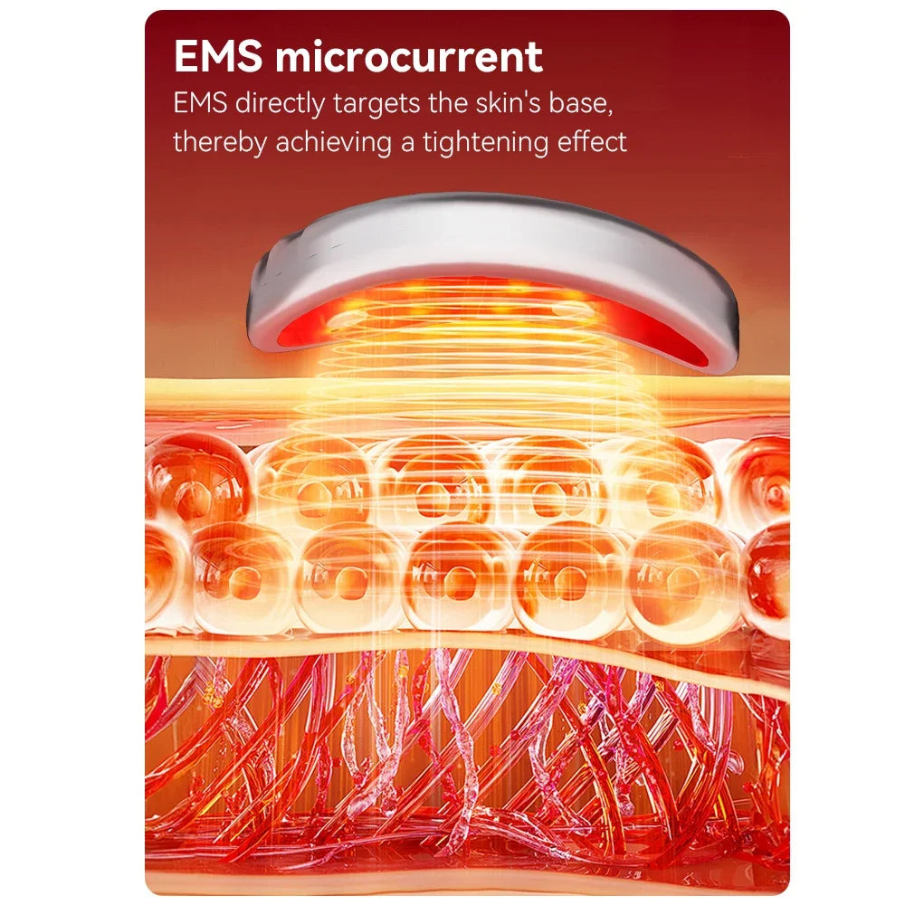 Wireless electric EMS micro current eye care massager, eye LED red light sticker, beauty instrument, eye massage equip