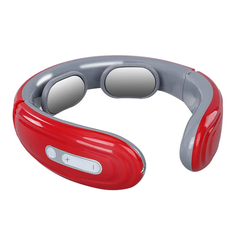 Ems Electric Neck Massager 6-Mode 9-Speed Massager Muscle Relaxation Battery Neck Massager Tool Relax Cervical Relief Pain