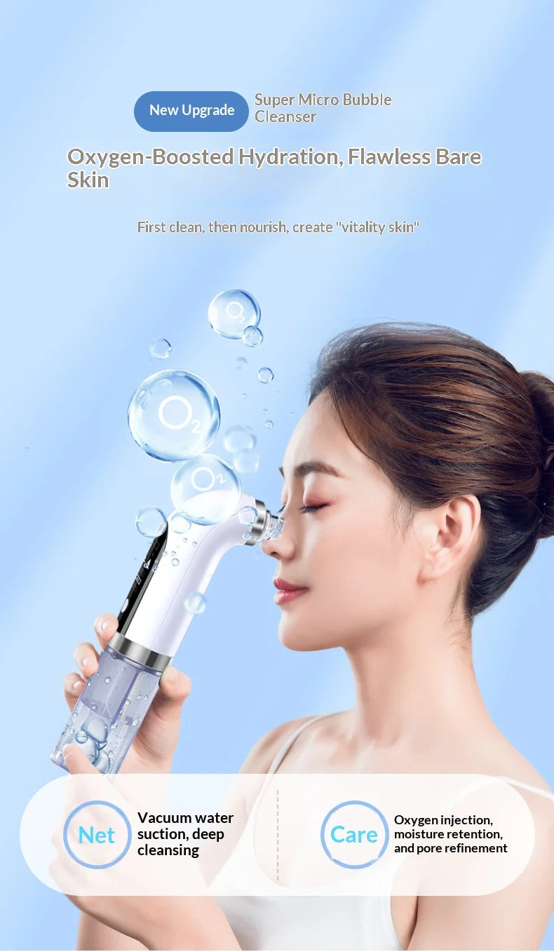 Black Pore Vacuum Remover Electric Micro Bubble Cleanser USB Recharge Beauty Device Skin Care Instrument Tool