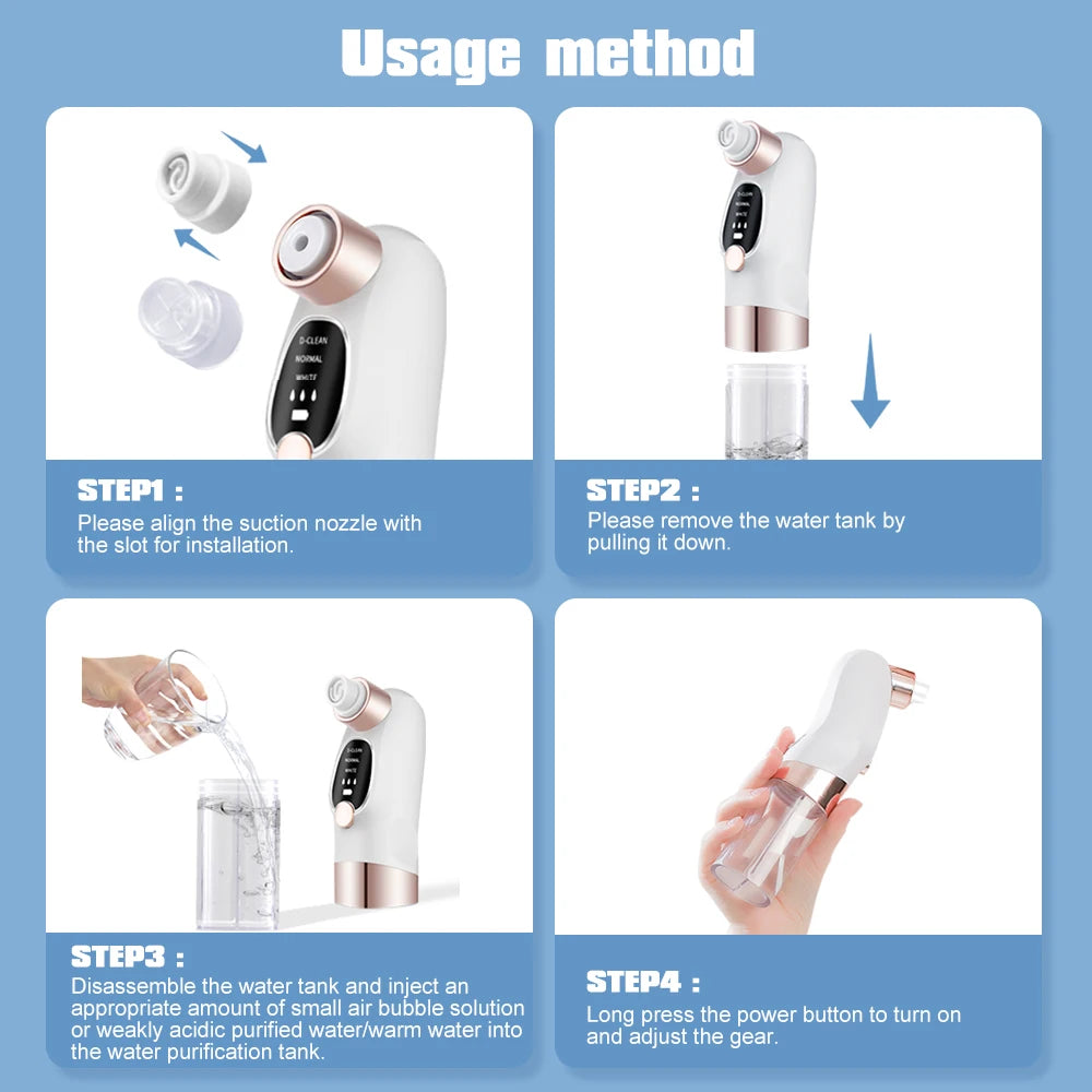 Electric Bubble Blackhead Remover Vacuum Suction Pore Cleaner Spot Acne Pimple Black Head Extractor Facial Cleaning Tools