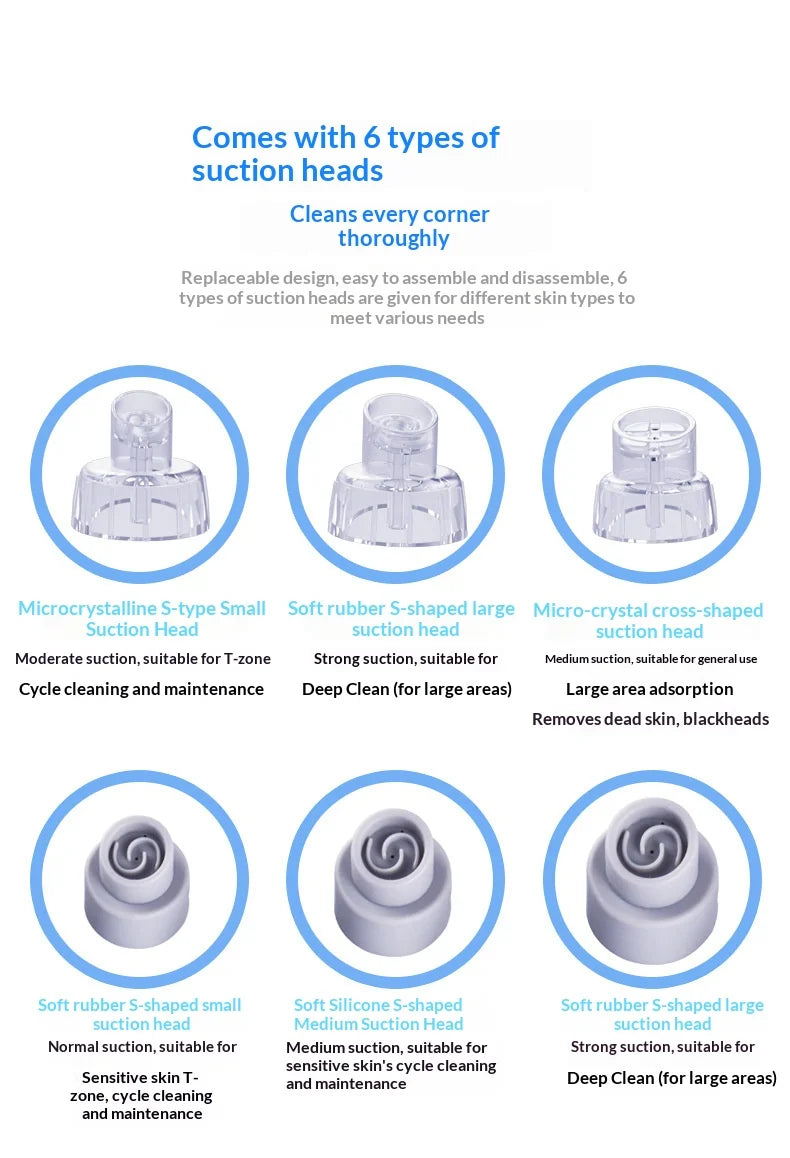 Black Pore Vacuum Remover Electric Micro Bubble Cleanser USB Recharge Beauty Device Skin Care Instrument Tool