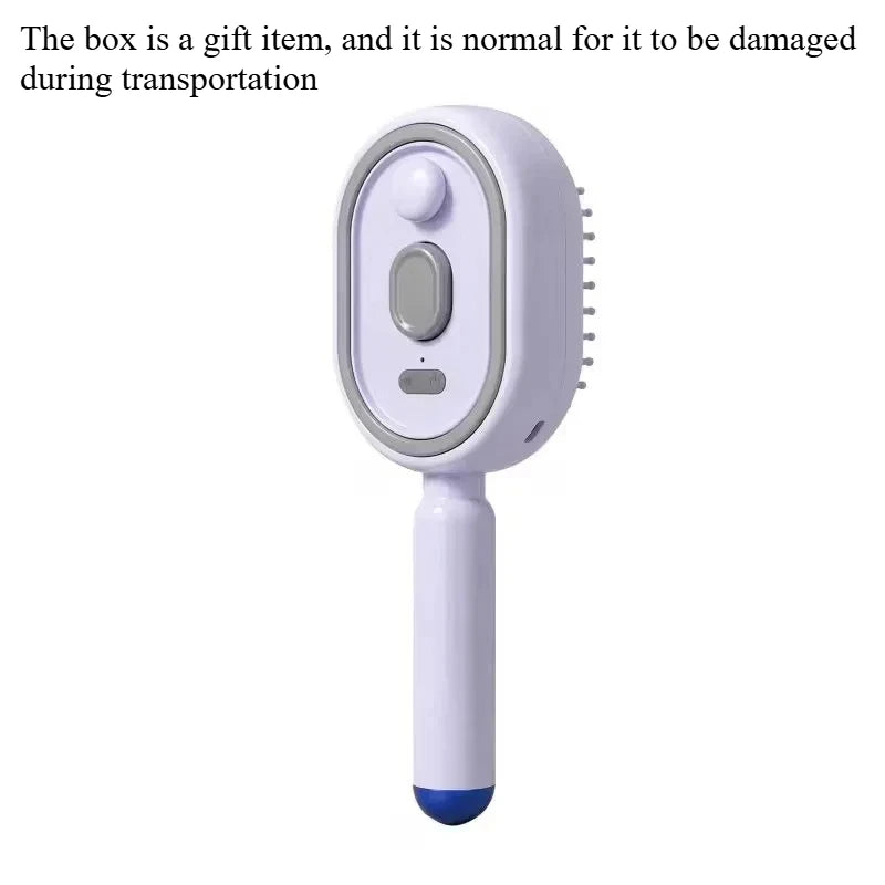 Electric Steam Brush with Water Spray Wet Electrics Hairbrush USB-C Charging for Detangling Smoothing Styling & Frizz Control S