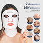 Silicone LED Mask Face With Neck 7 Colors LED Photon Red Light Infrared Therapy Flexible Facial Mask Repair Skin Wireless Use