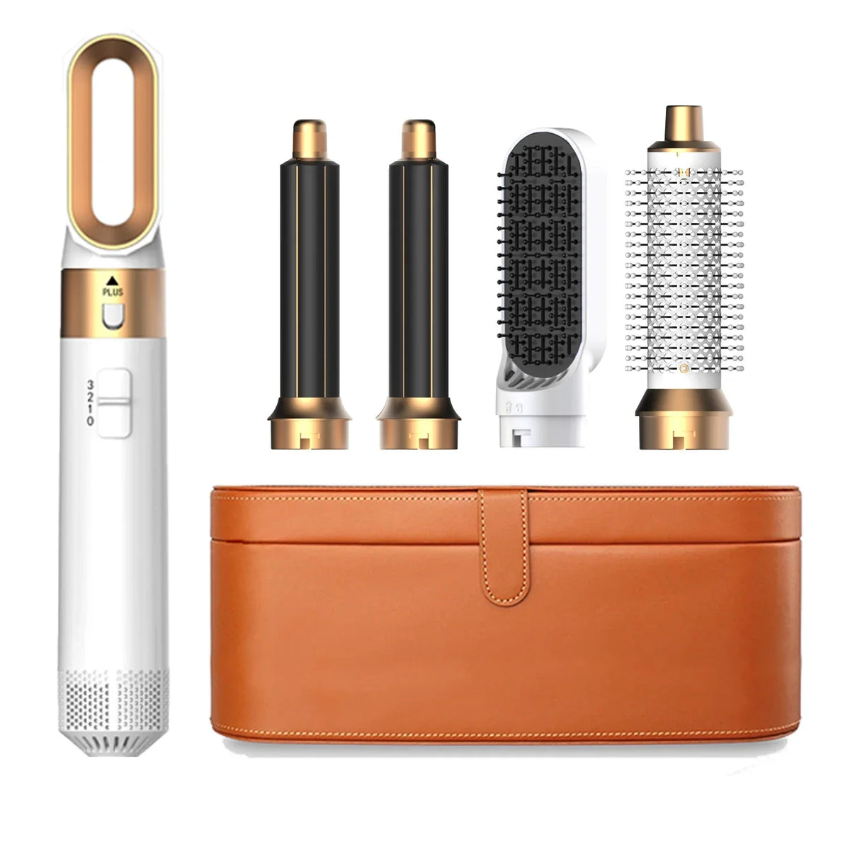 5 In 1 Hair Dryer And Styler Kit With Professional Hot Air Brush Curling Iron Hair Straightener For Curling And Straightening