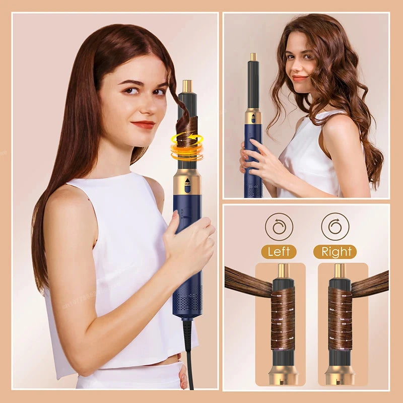 5 In 1 Hair Dryer And Styler Kit With Professional Hot Air Brush Curling Iron Hair Straightener For Curling And Straightening