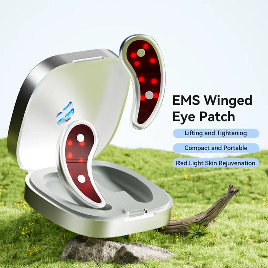 Wireless electric EMS micro current eye care massager, eye LED red light sticker, beauty instrument, eye massage equip