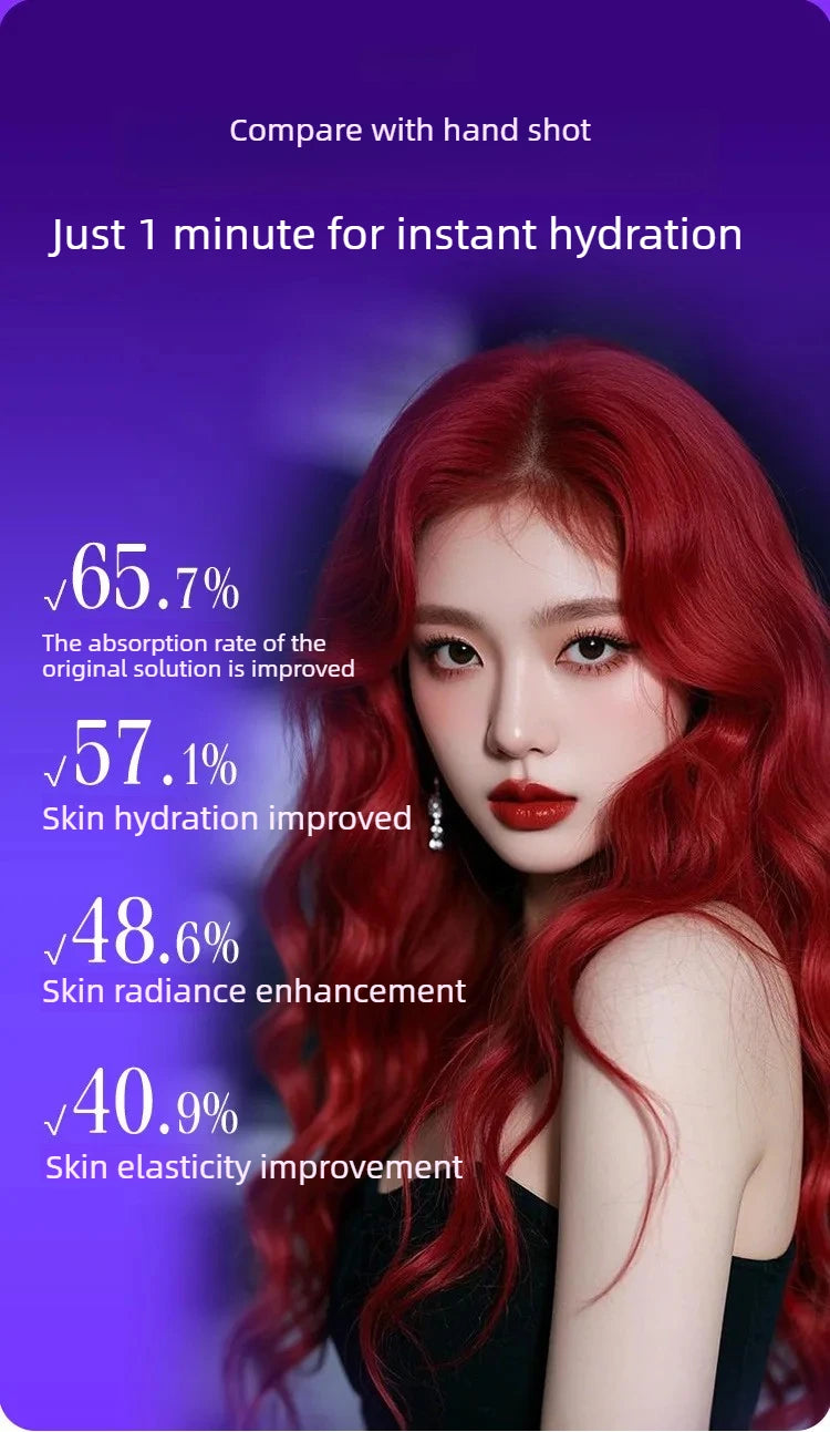 Handheld High Pressure Hydrating Facial Steamer Nano Ionic Mist Sprayer 5ml Detachable Essence Bottle Long-lasting Moisture Lock